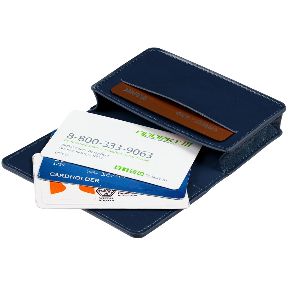 Футляр для визиток Nebraska, синий / Миниатюра WWW (1000)