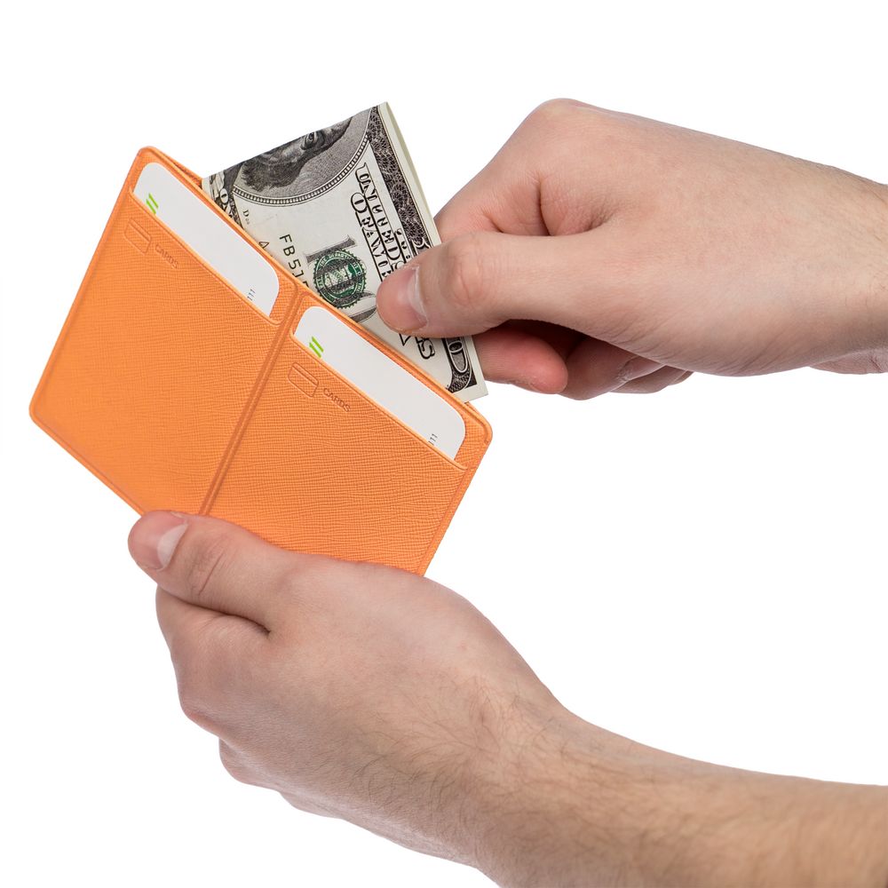 Обложка для автодокументов Devon Light, светло-оранжевая / Миниатюра WWW (1000)