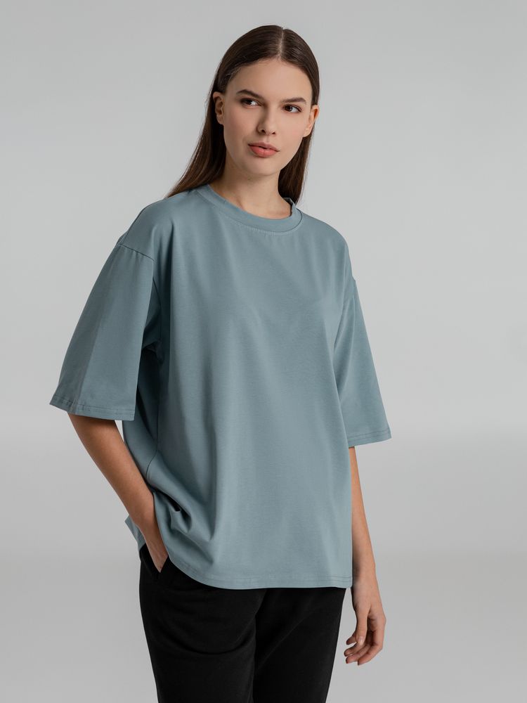 Футболка оверсайз Slope, серо-зеленая / Миниатюра WWW (1000)