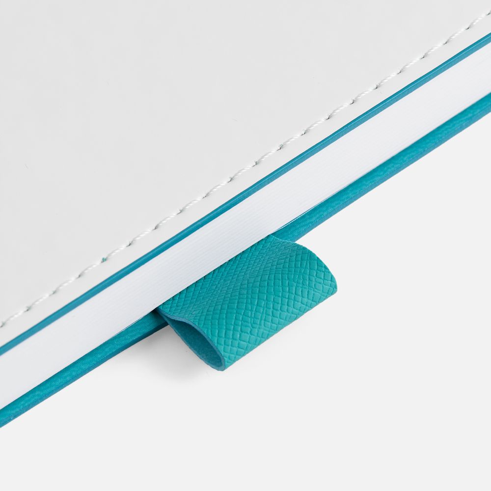 Ежедневник White Shall, недатированный, бело-бирюзовый / Миниатюра WWW (1000)