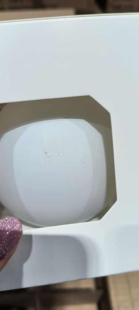 Оформительский шар Finery, 10 см, матовый белый / Миниатюра WWW (1000)