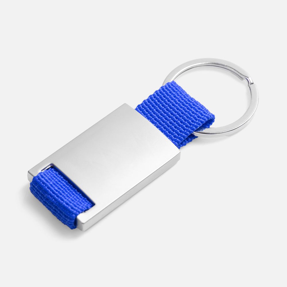 Брелок Inlet с тканевой вставкой, синий / Миниатюра WWW (1000)