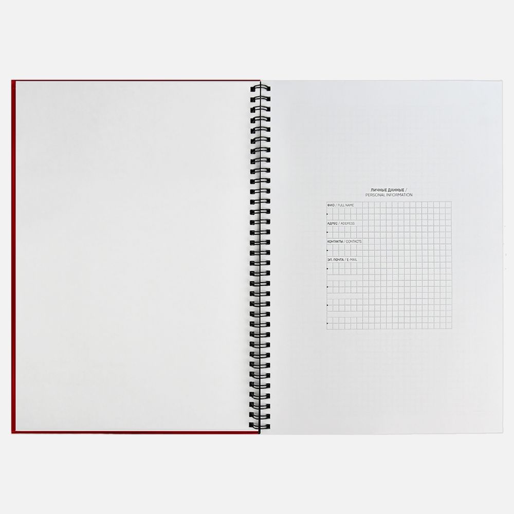 Ежедневник Notera Maxi, недатированный, красный / Миниатюра WWW (1000)