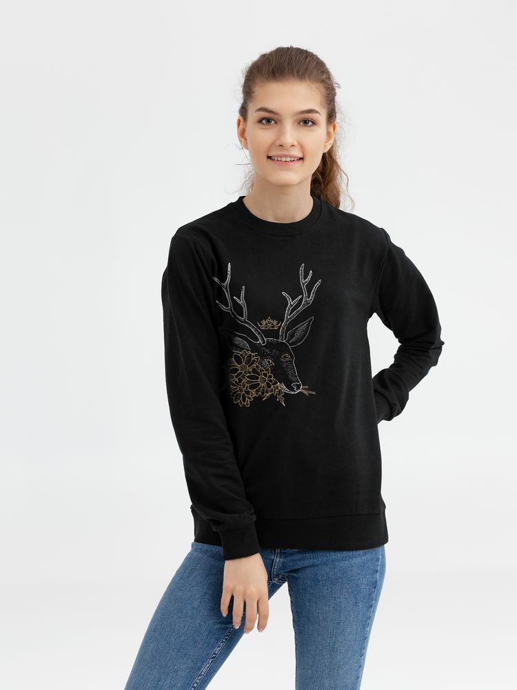 Толстовка «Источник. Олень», черная / Миниатюра WWW (1000)