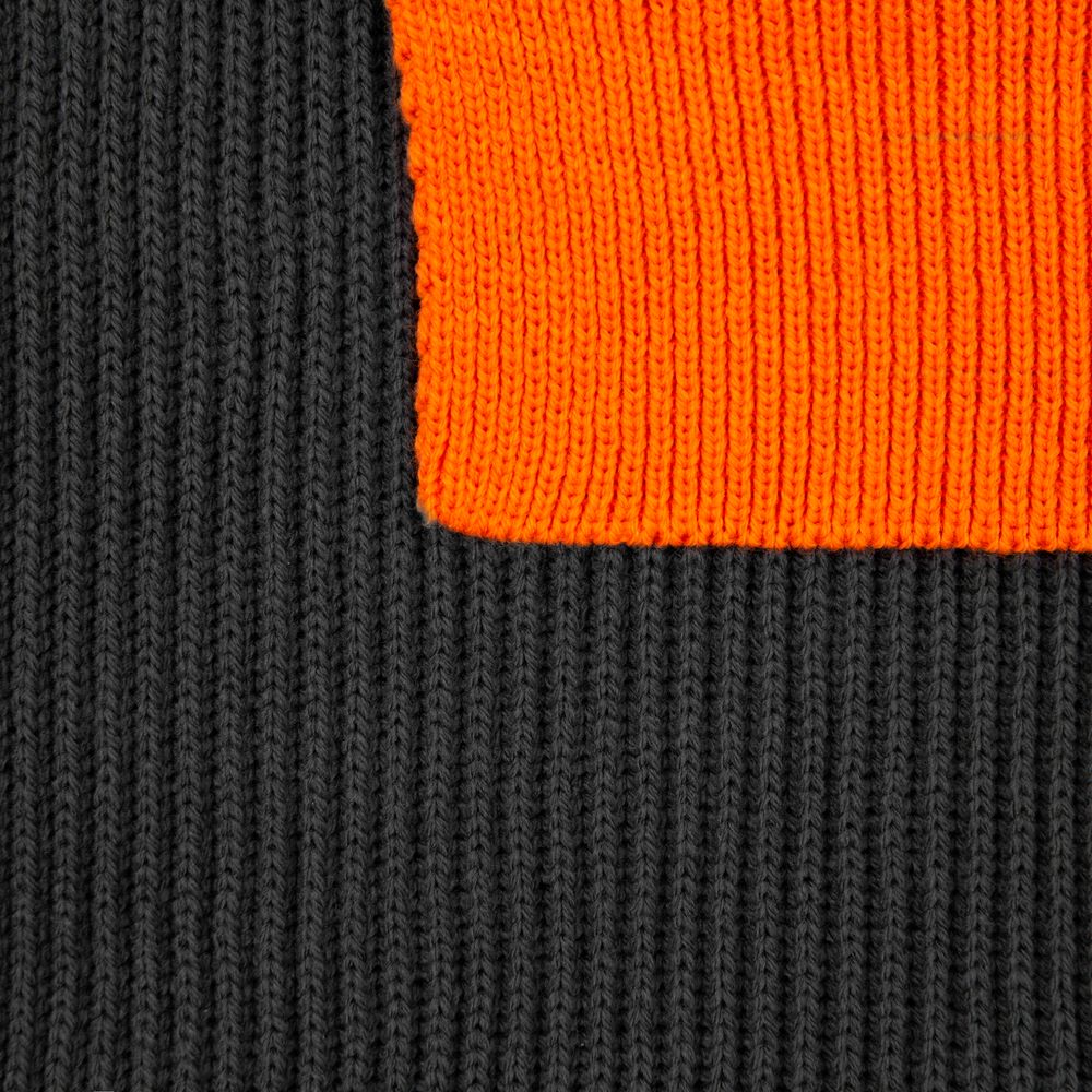 Шарф Snappy, темно-серый с оранжевым / Миниатюра WWW (1000)