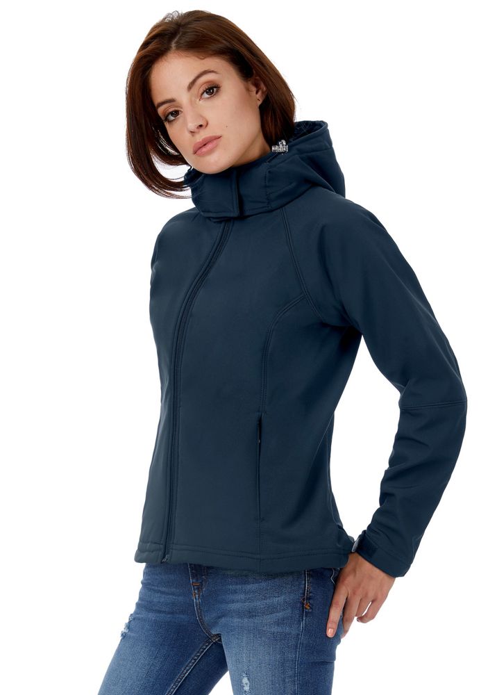 Куртка женская Hooded Softshell черная / Миниатюра WWW (1000)