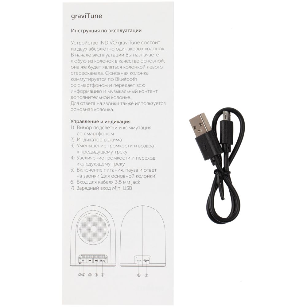 Беспроводные колонки graviTune, черные / Миниатюра WWW (1000)