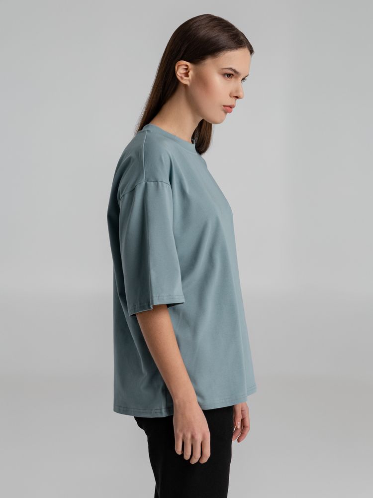 Футболка оверсайз Slope, серо-зеленая / Миниатюра WWW (1000)