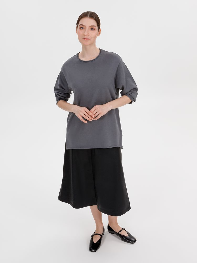 Лонгслив унисекс Siluetti Fuori, серый / Миниатюра WWW (1000)