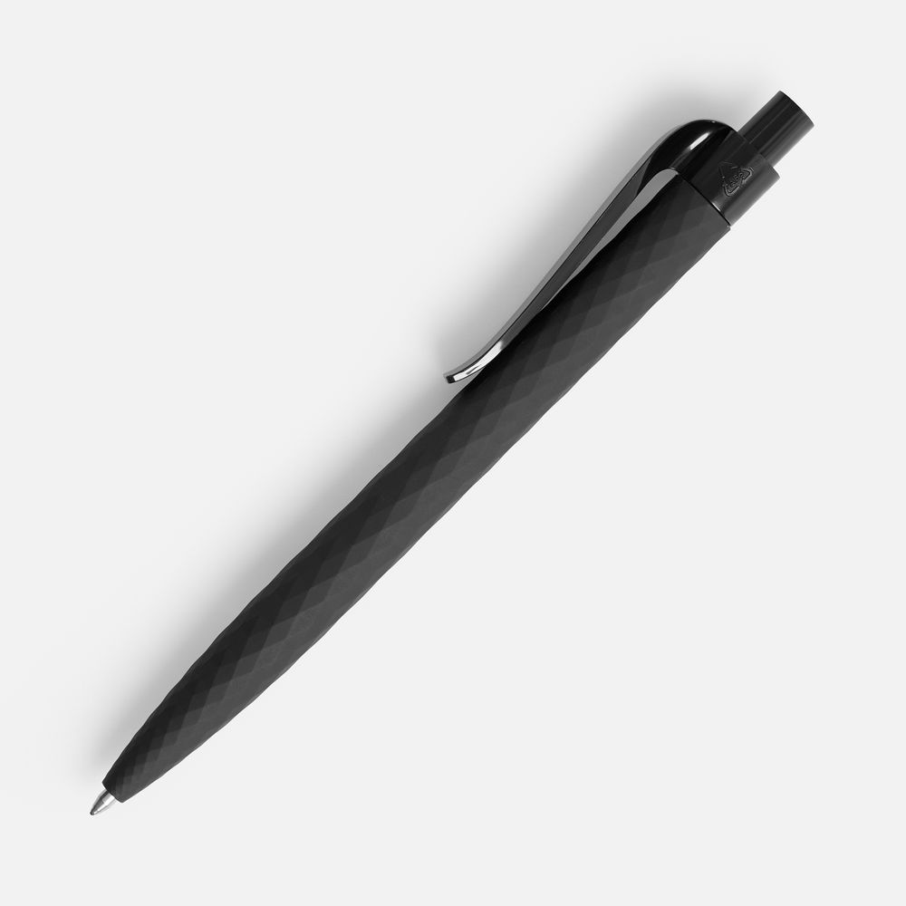 Ручка шариковая Prodir QS01 PRP-P Soft Touch, черная / Миниатюра WWW (1000)
