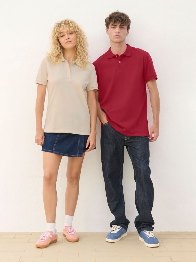 Рубашка поло унисекс Pacific, серый меланж / Миниатюра модельного (1000)