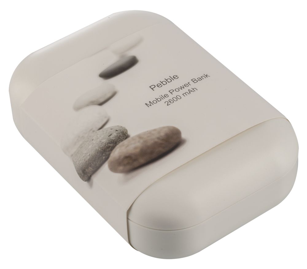 Внешний аккумулятор Pebble 2600 мАч, серо-синий / Миниатюра (упак) (1000)