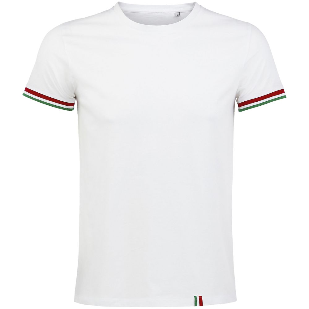 Футболка мужская Rainbow Men, белая с ярко-зеленым