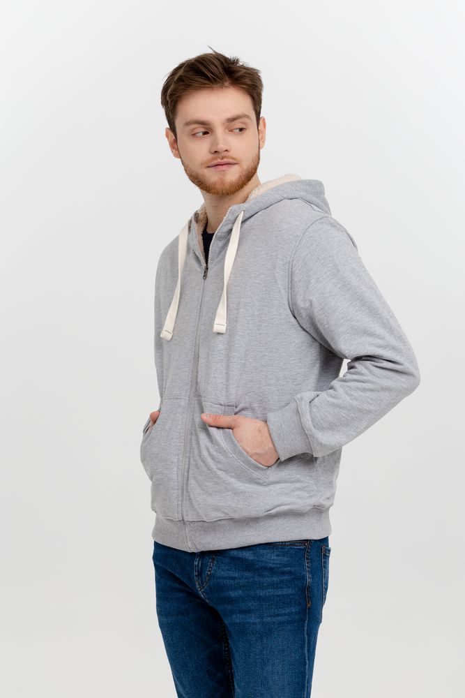 Толстовка на молнии Kulonga Sherpa, серый меланж / Миниатюра WWW (1000)