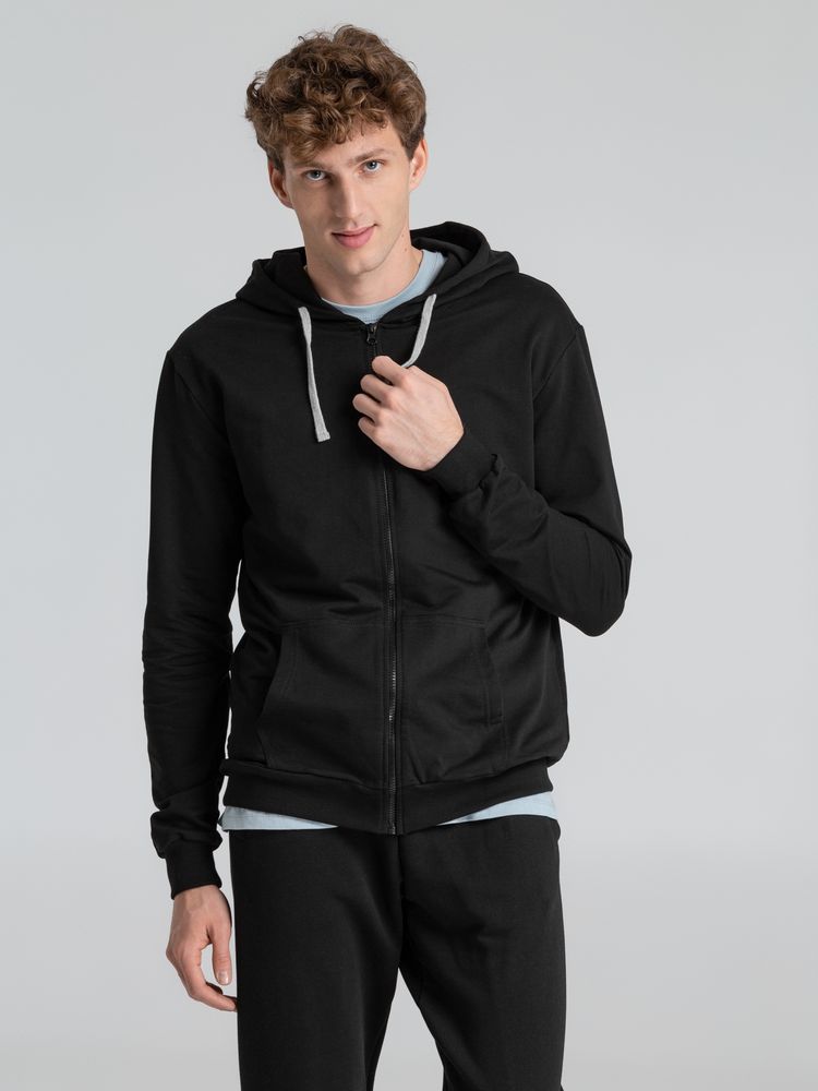 Толстовка на молнии с капюшоном Unit Siverga, черная / Миниатюра WWW (1000)