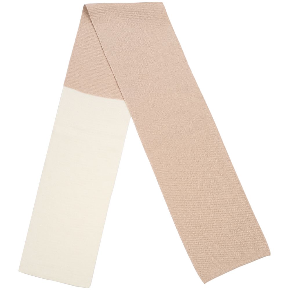 Шарф Real Talk Duo, молочный с бежевым / Миниатюра WWW (1000)