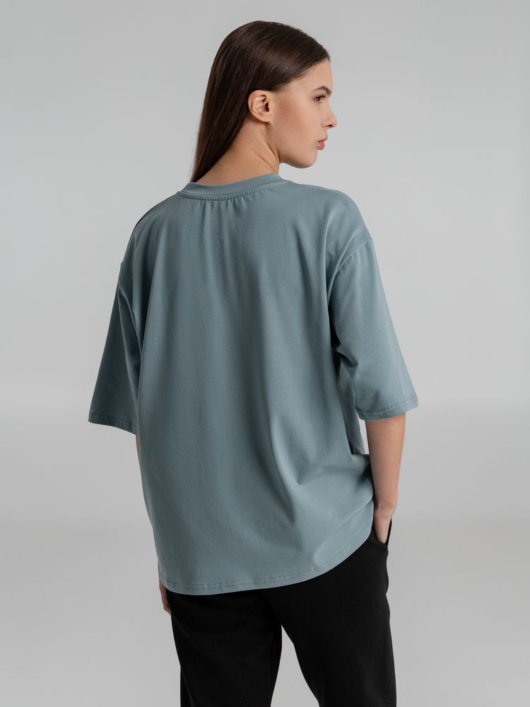 Футболка оверсайз Slope, серо-зеленая / Миниатюра WWW (1000)