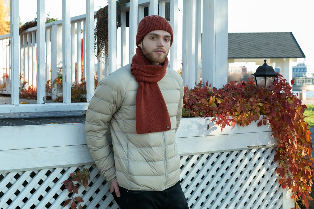 Шарф Bernard, коричневый (терракота) / Миниатюра WWW (1000)