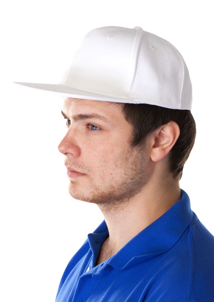 Бейсболка Unit Snapback с прямым козырьком, белая / Миниатюра WWW (1000)