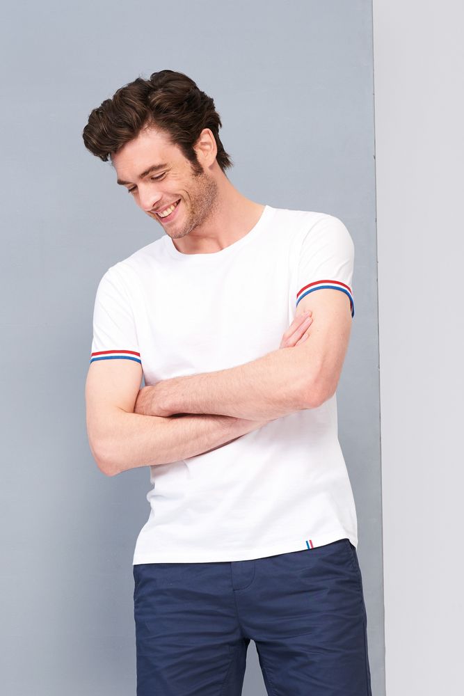 Футболка мужская Rainbow Men, белая с многоцветным / Миниатюра WWW (1000)