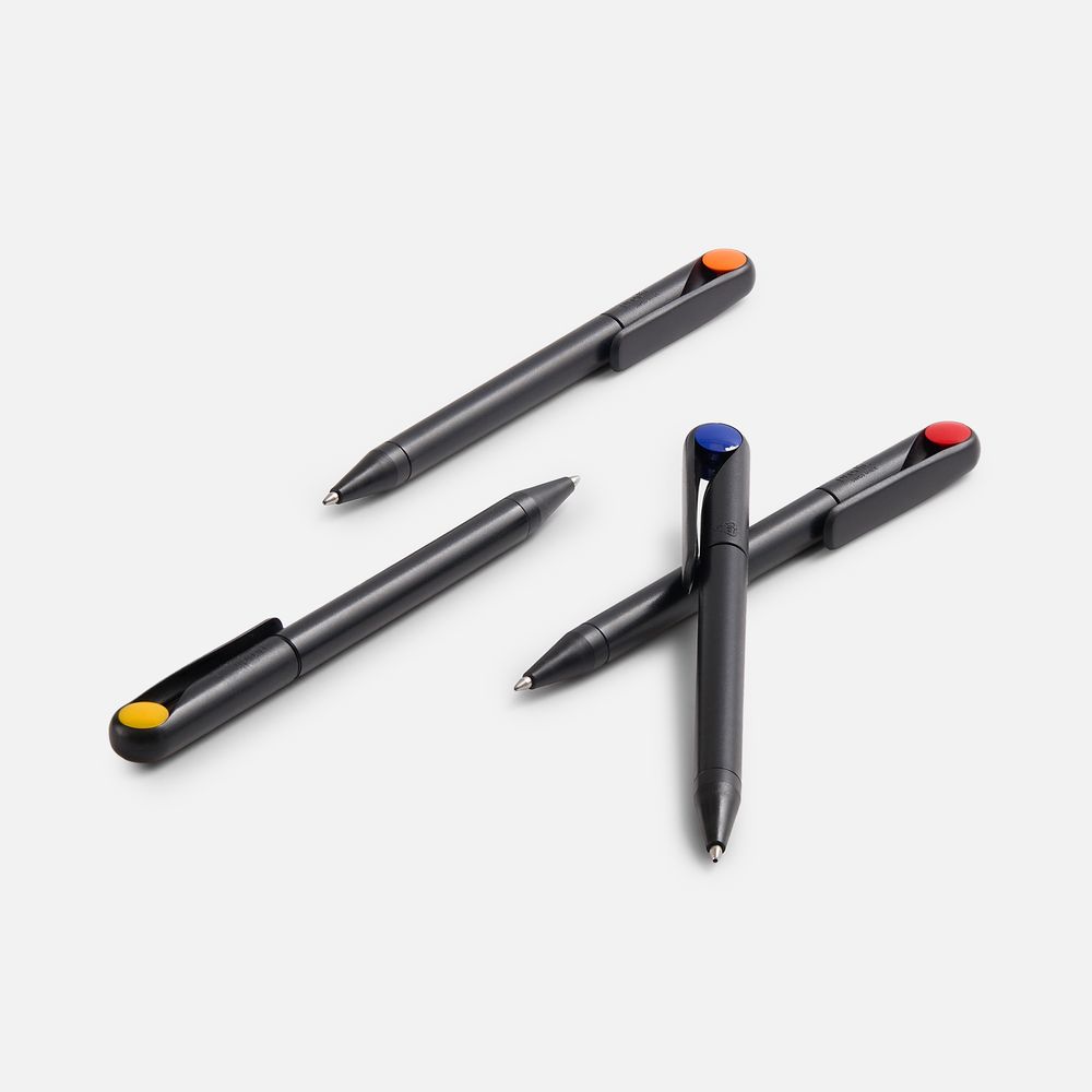 Ручка шариковая Prodir DS1 TMM Dot, черная с оранжевым / Миниатюра WWW (1000)