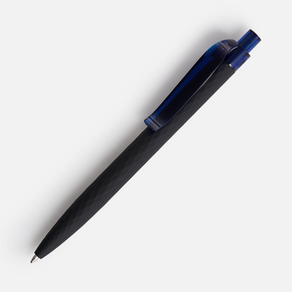 Ручка шариковая Prodir QS01 PRT-P Soft Touch, черная с синим