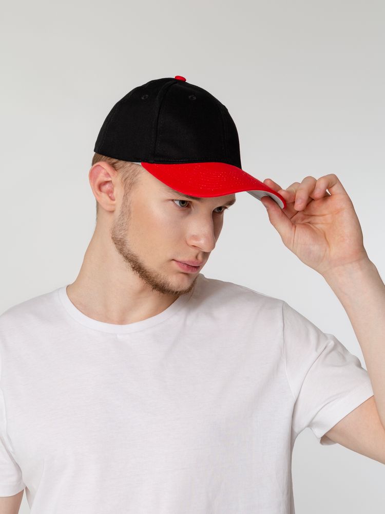 Бейсболка Ben Loyal, черная с красным / Миниатюра WWW (1000)