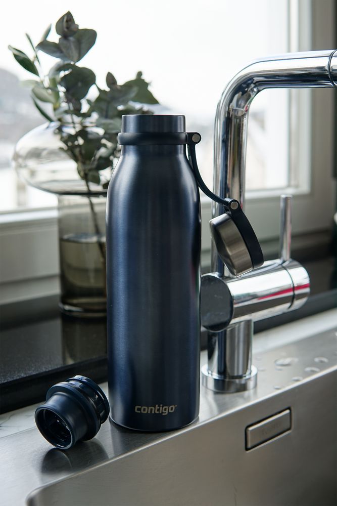 Термобутылка Matterhorn, вакуумная, синяя / Миниатюра WWW (1000)