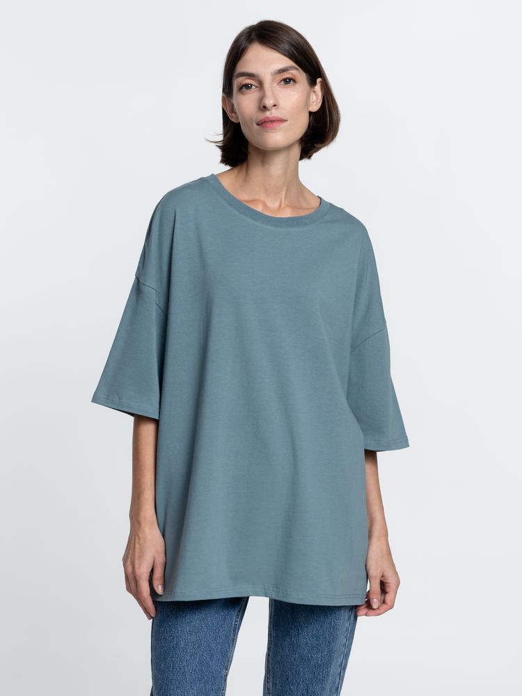 Футболка унисекс оверсайз Crosstown, серо-зеленая / Миниатюра WWW (1000)