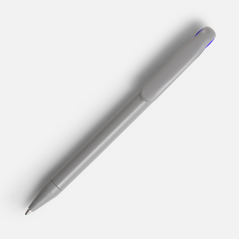 Ручка шариковая Prodir DS1 TMM Dot, серая с синим / Миниатюра WWW (1000)