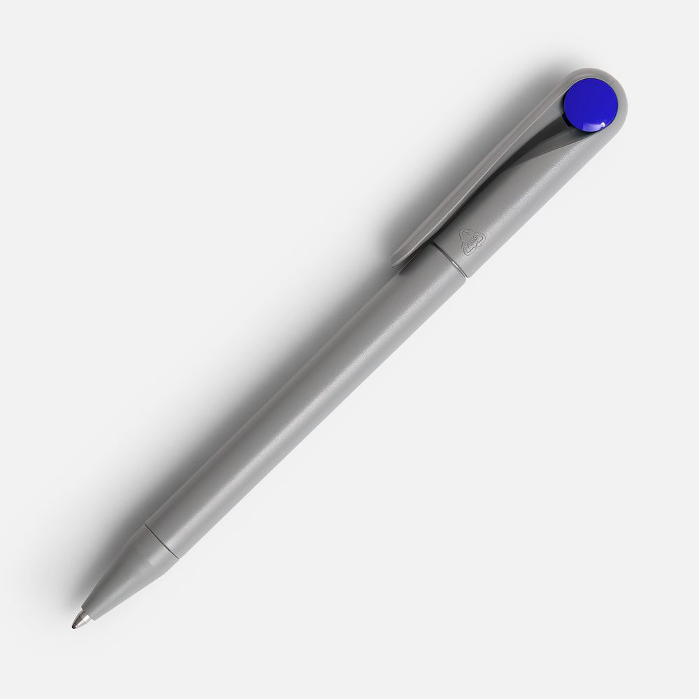 Ручка шариковая Prodir DS1 TMM Dot, серая с синим / Миниатюра WWW (1000)