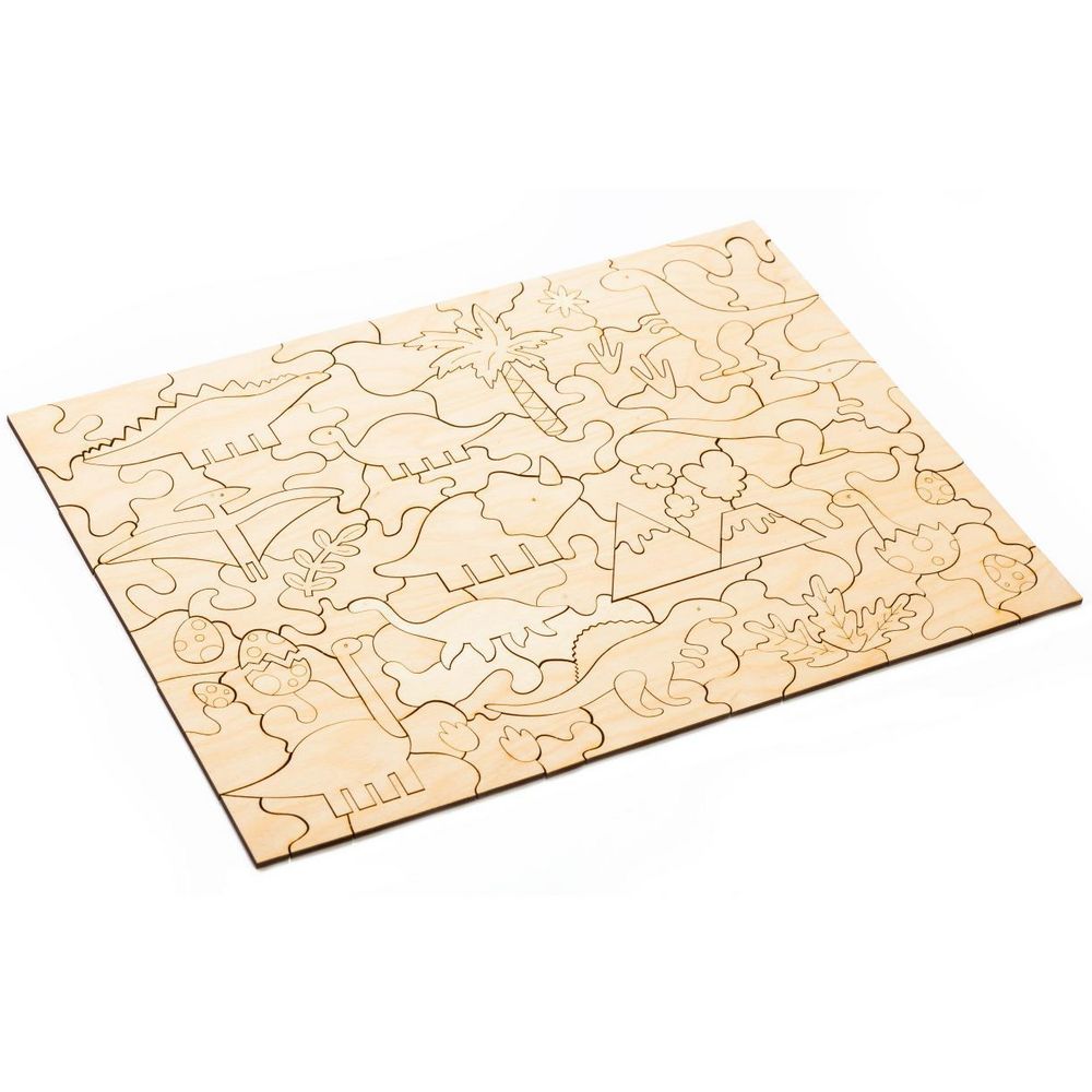 Развивающий эко-пазл Wood Games, динозавры / Миниатюра WWW (1000)