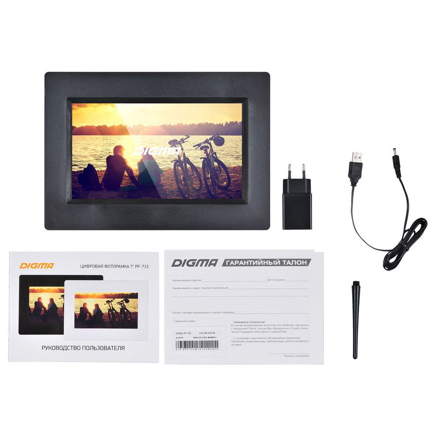 Цифровая фоторамка Digma PF-733, черная / Миниатюра WWW (1000)