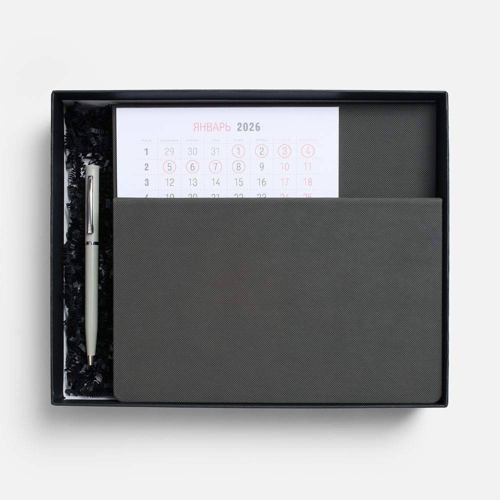 Набор Grade с календарем, серый / Миниатюра WWW (1000)