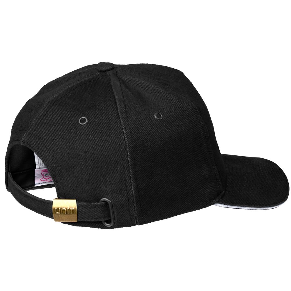 Бейсболка Unit Classic, черная с белым кантом / Миниатюра WWW (1000)