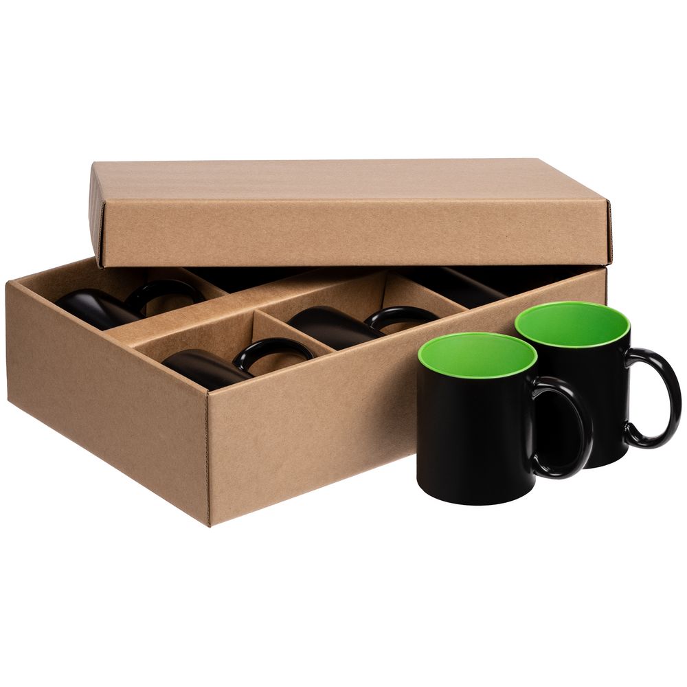 Набор из 6 кружек-хамелеонов On Display, зелено-черный / Миниатюра WWW (1000)