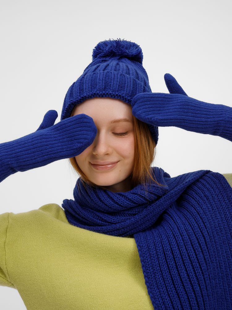 Варежки HappyGo, синие / Миниатюра WWW (1000)