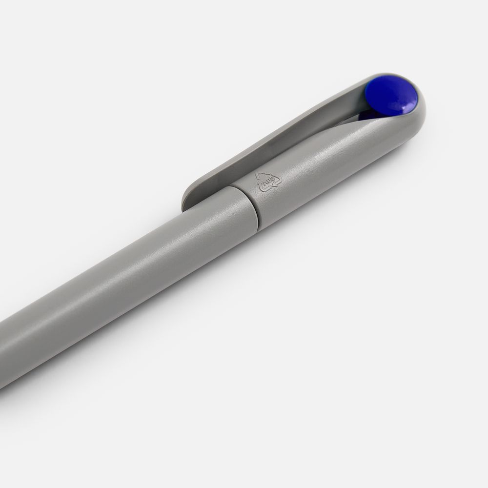 Ручка шариковая Prodir DS1 TMM Dot, серая с синим / Миниатюра WWW (1000)