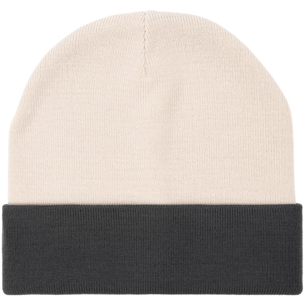 Шапка Real Talk Duo, бежевая с графитовым / Миниатюра WWW (1000)