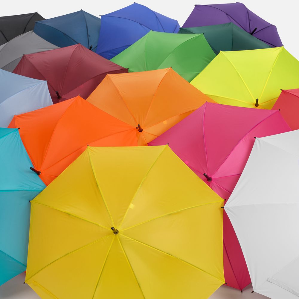 Зонт-трость Standard, серебристый / Миниатюра WWW (1000)