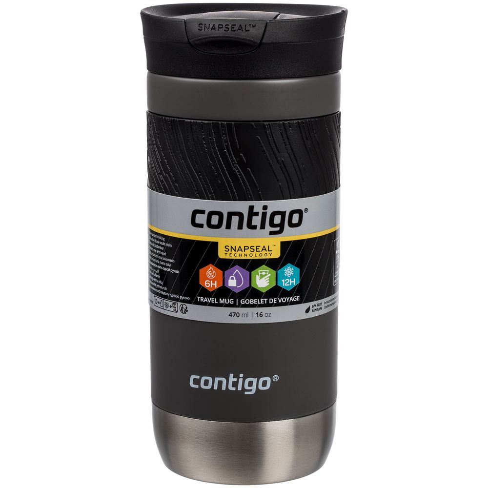 Термостакан Byron 2.0, вакуумный, герметичный, черный / Миниатюра WWW (1000)