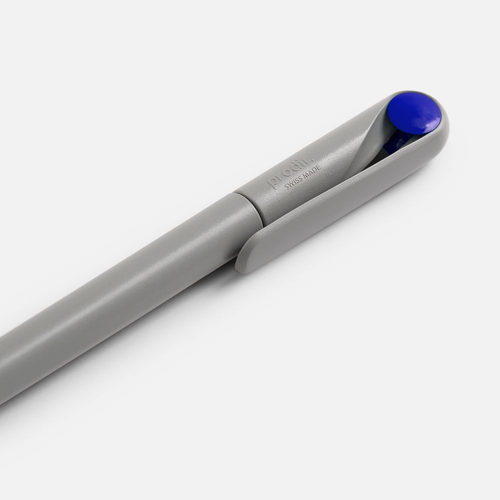 Ручка шариковая Prodir DS1 TMM Dot, серая с синим / Миниатюра WWW (1000)