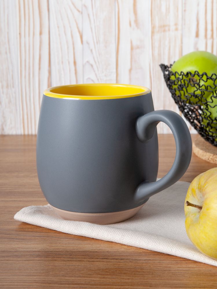 Кружка Chubby, серая с желтым / Миниатюра WWW (1000)