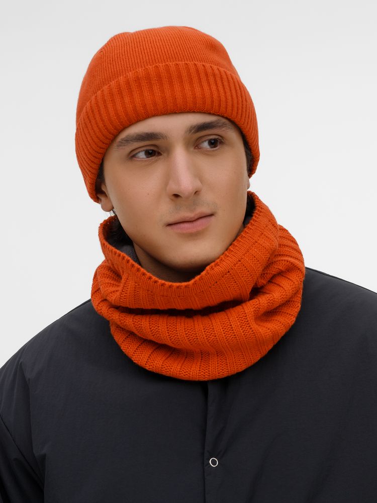 Шапка ComFleece, темно-оранжевая (кирпичная) / Миниатюра модельного (1000)