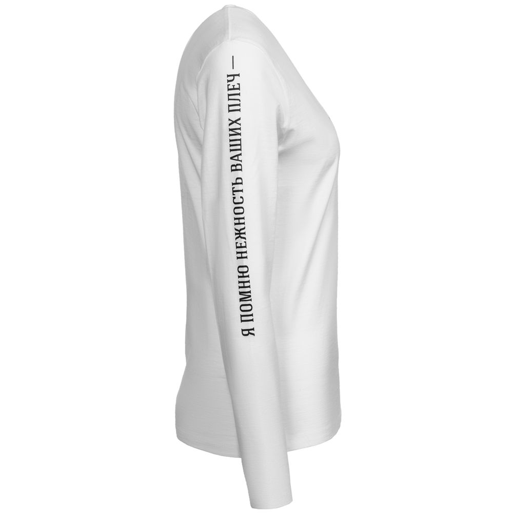 Футболка женская с длинным рукавом «Блок», белая / Миниатюра WWW (1000)