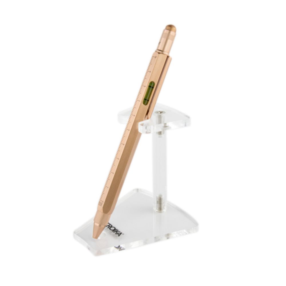 Ручка шариковая Construction, мультиинструмент, золотистая / Миниатюра WWW (1000)