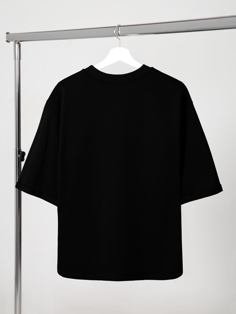 Футболка оверзайз унисекс Kosmos 2.0, черная / Миниатюра WWW (1000)