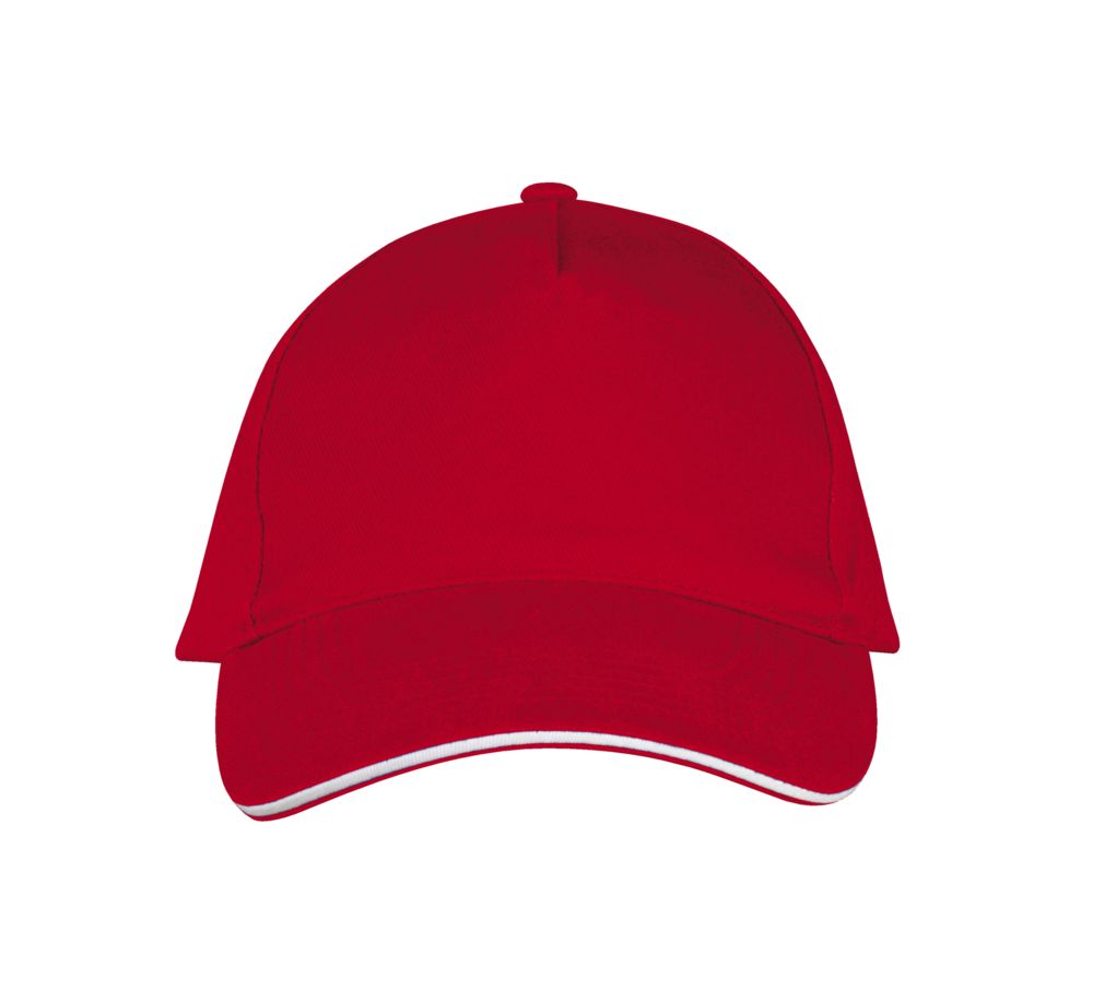 Бейсболка Long Beach, красная с белым / Миниатюра WWW (1000)