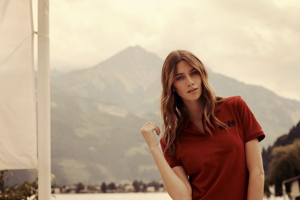 Рубашка поло стретч женская Albatross, лиловая / Миниатюра WWW (1000)