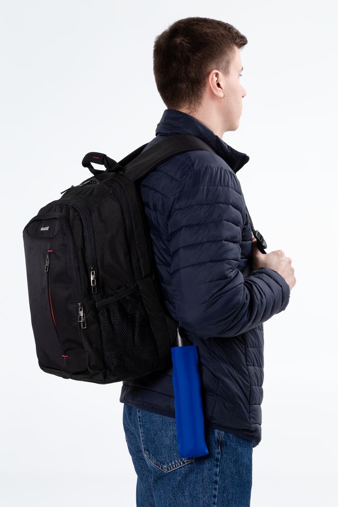 Зонт складной Clevis с ручкой-карабином, ярко-синий / Миниатюра WWW (1000)